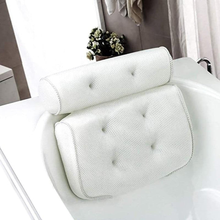 BowLift | Orthopedic Bathtub Pillow - Breathable Bathtub Headrest Pillow made of 3D Mesh Fabric with Suction Cups