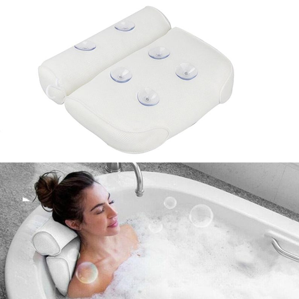 BowLift | Orthopedic Bathtub Pillow - Breathable Bathtub Headrest Pillow made of 3D Mesh Fabric with Suction Cups