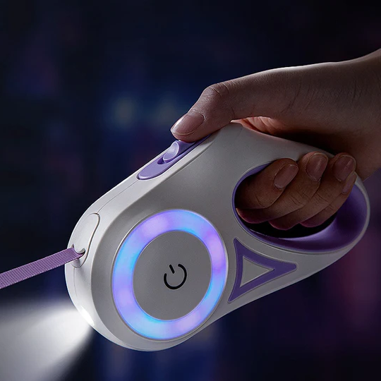 BowLift | LED Light Retractable Dog Leash with Light