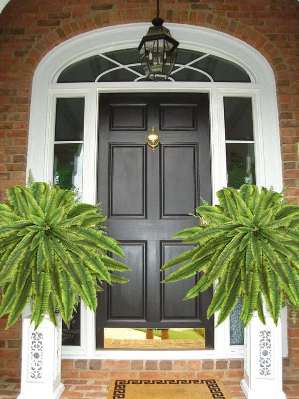 BowLift | UV Resistant Artificial Boston Fern | Lifelike, Waterproof & Maintenance-Free for Outdoor Décor