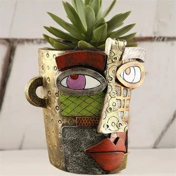 BowLift | Handmade Picasso Brutalist Abstract Beauty Face Flower Pot