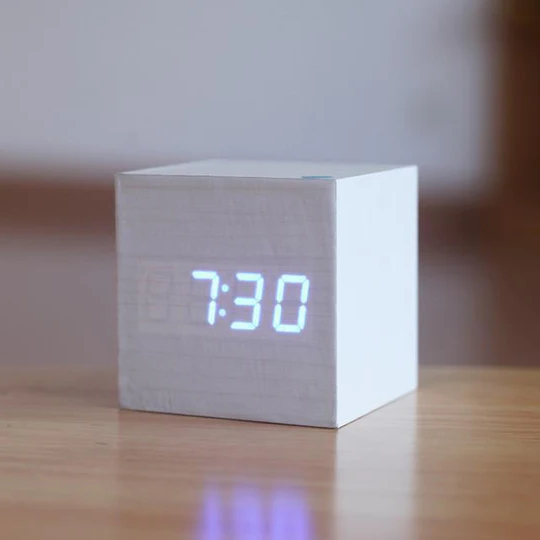 BowLift | Wooden Digital Clock with LED Display