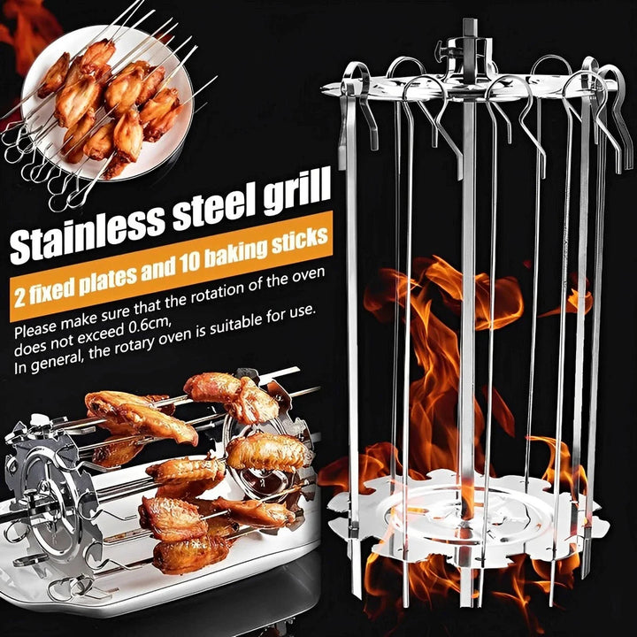 Oven Grill Cage Stainless Steel Meat Skewer Cage Heat-Resistant Skewer | Bowlift