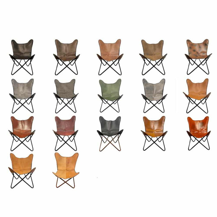 Bat chair made of real leather (available in different colors) | Bowlift