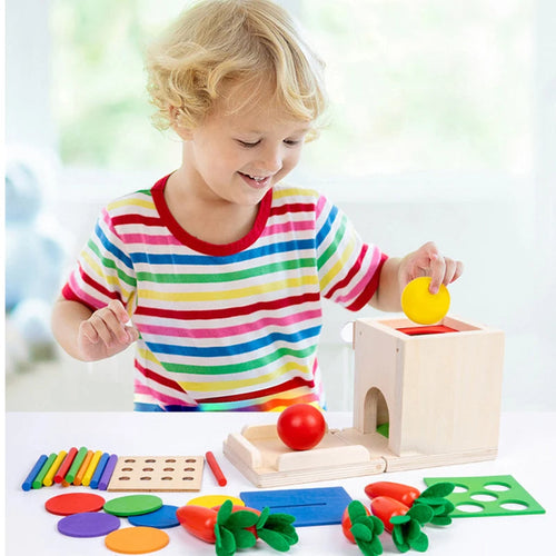 BowLift | Montessori Wooden Play Box: Tasks & Solutions Set