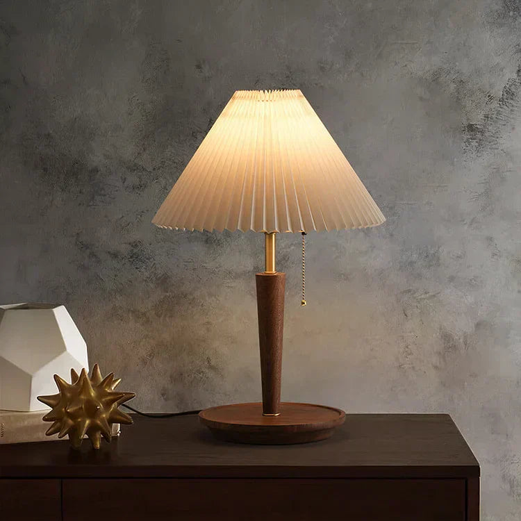 BowLift | GlowTimber - Classic Wooden Plissé Lamp