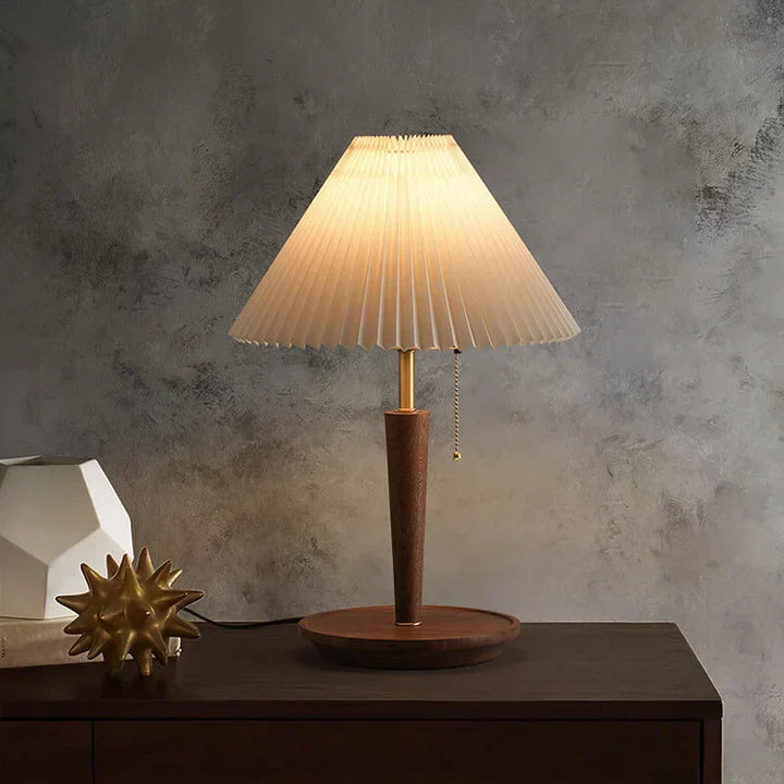 BowLift | GlowTimber - Classic Wooden Plissé Lamp