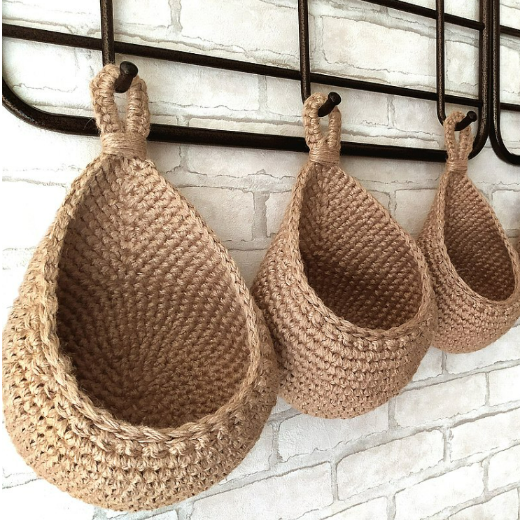 BowLift | Stylish EcoWeave Hanging Basket - for Sustainable Storage of Vegetables and Fruit