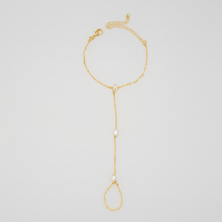 BowLift | PalmGrace – Adjustable Finger Ring Palm Bracelet with Radiant Crystals