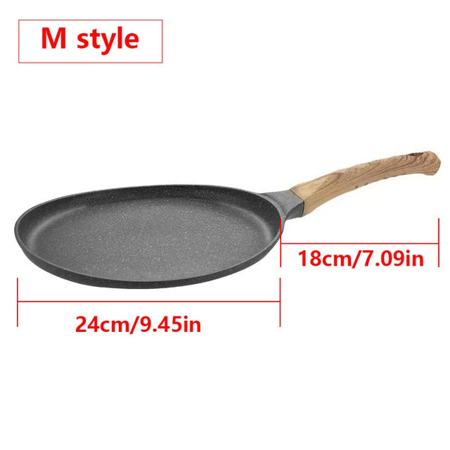 Pan Crepe Pancake Pan Nonstick Frying Pot with Wooden Handle Saucepan | Bowlift