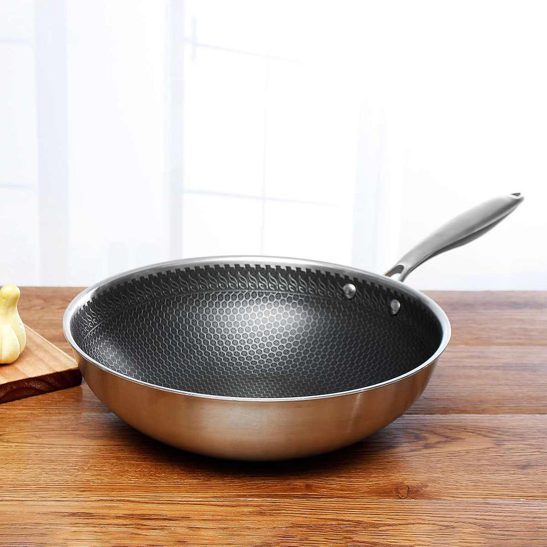 BowLift | PanPro 30cm Stainless Steel Non-Stick Frying Pan