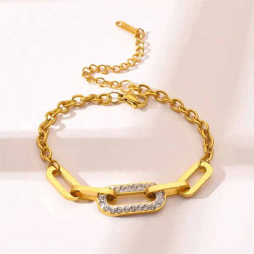 BowLift | Paperclip Diamond Accented Bracelet