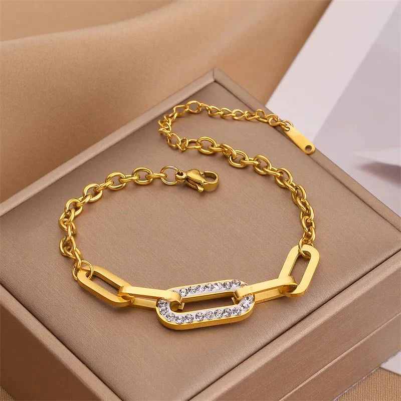 BowLift | Paperclip Diamond Accented Bracelet