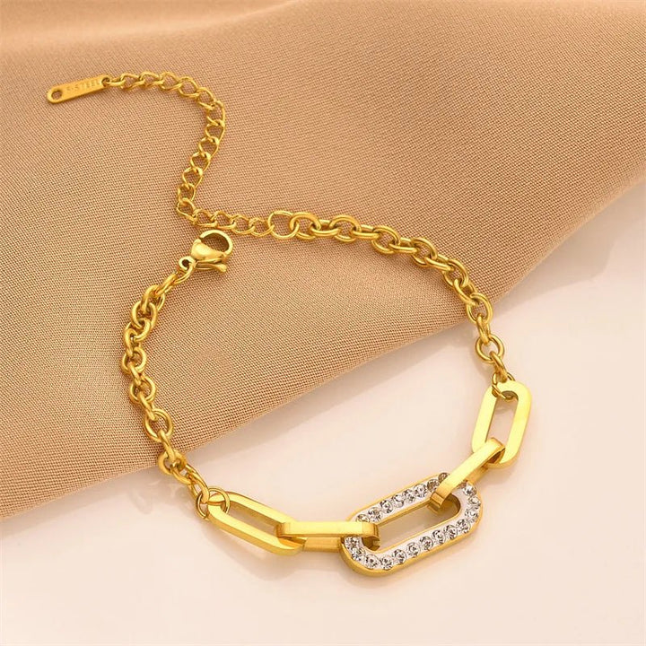 BowLift | Paperclip Diamond Accented Bracelet
