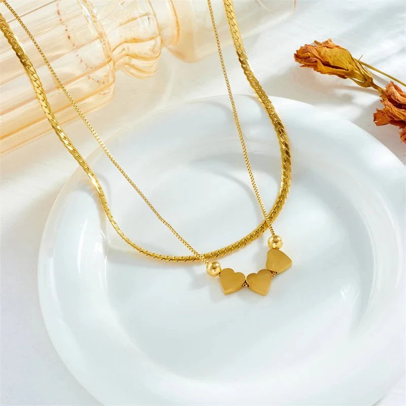 BowLift | Pastel Forever Love Heart Necklace and Bracelet