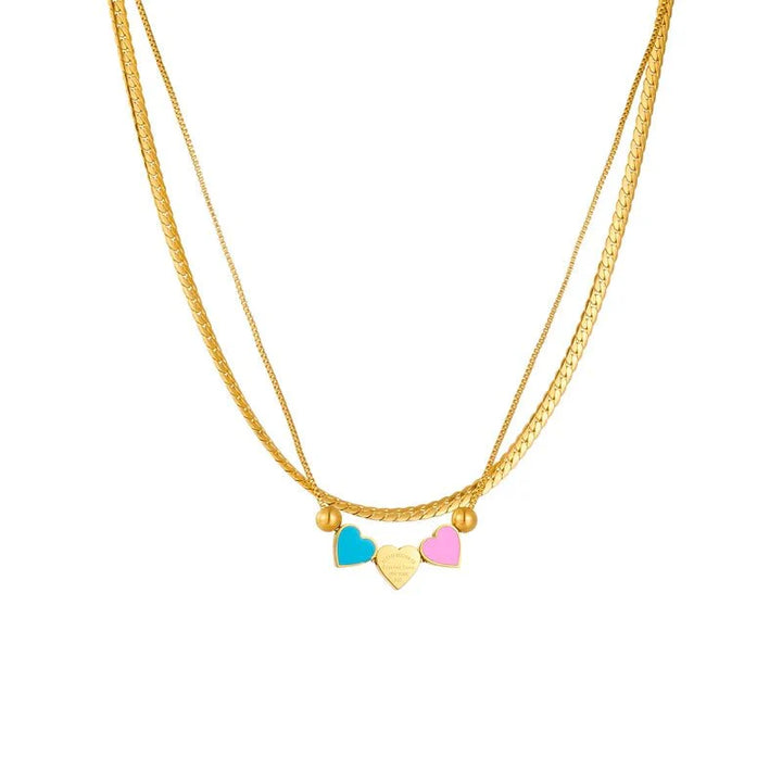 BowLift | Pastel Forever Love Heart Necklace and Bracelet