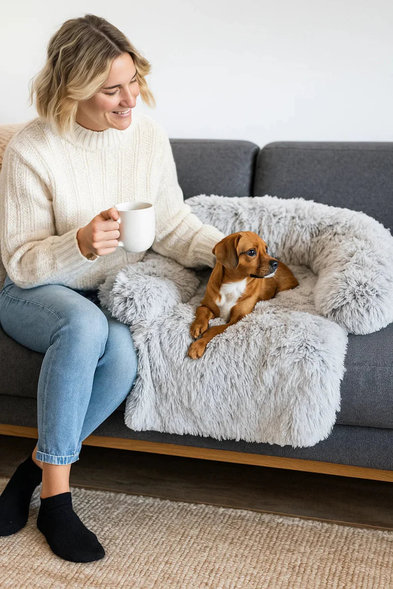 BowLift | PAWCLOUD SOFA – Cozy Pet Bed with Raised Border and Furniture Guard