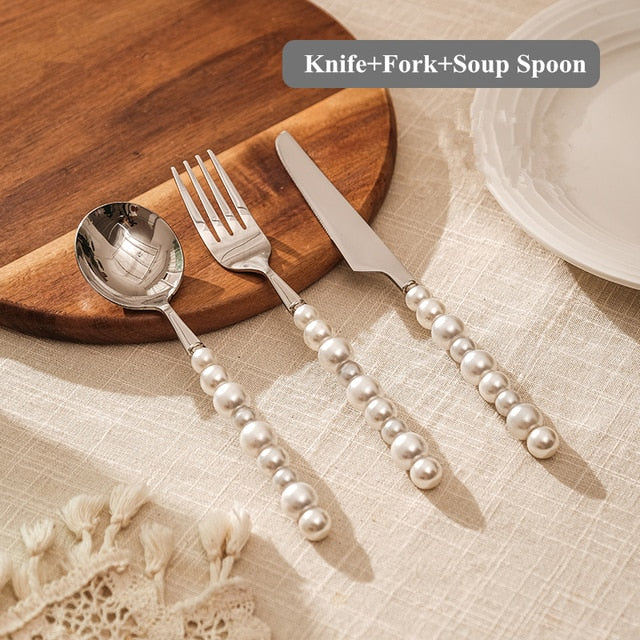 Pearl Cutlery Set Stainless Steel Creativity Flatware Cutlery Set | Bowlift