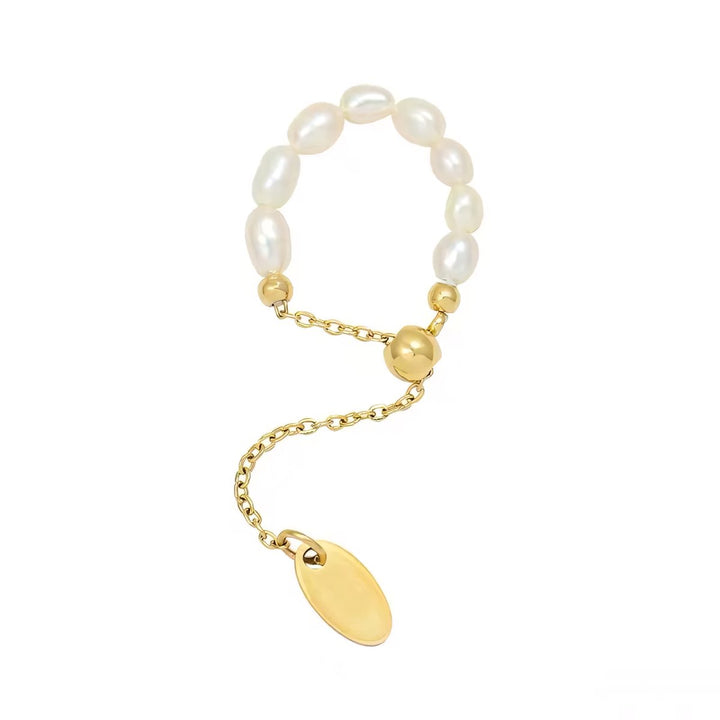 BowLift | Pearl Dangle Chain Ring