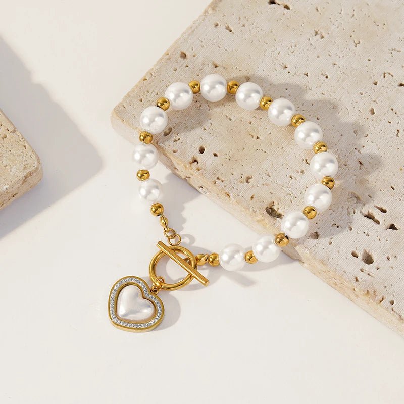 BowLift | Pearl Heart Clasp Choker Necklace
