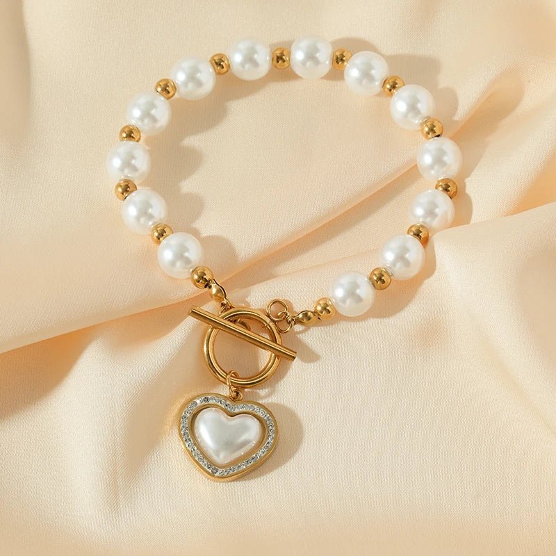 BowLift | Pearl Heart Clasp Choker Necklace