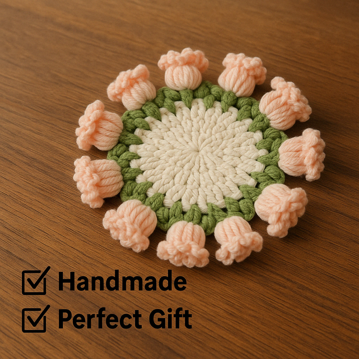 Handcrafted ConvertiBowlifte Yarn Rose Bouquet | Bowlift