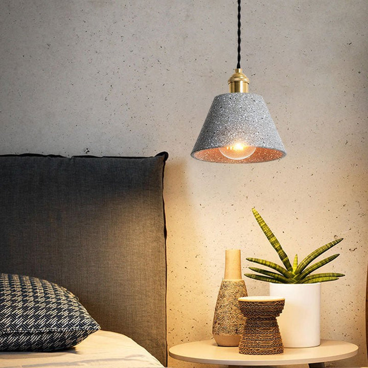 BowLift | UrbanLume – Modern Cement Hanging Lamp