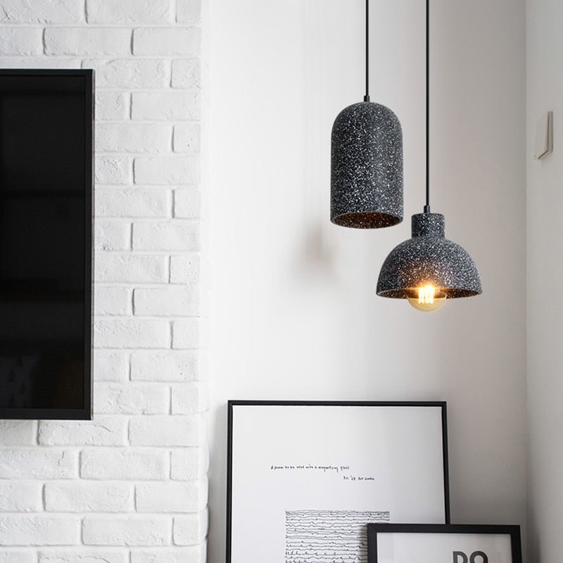 BowLift | UrbanLume – Modern Cement Hanging Lamp
