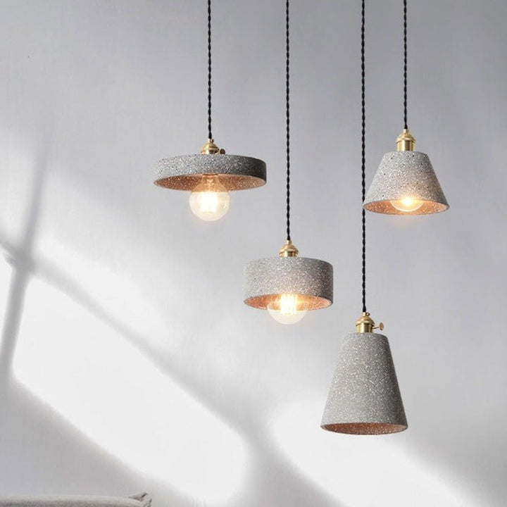 BowLift | UrbanLume – Modern Cement Hanging Lamp