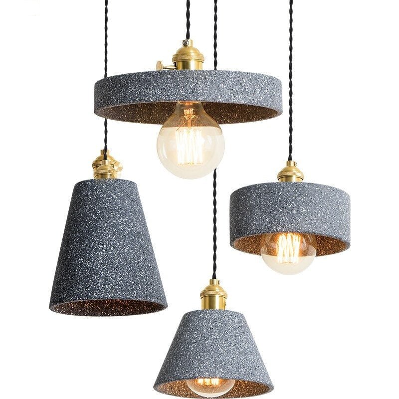 BowLift | UrbanLume – Modern Cement Hanging Lamp