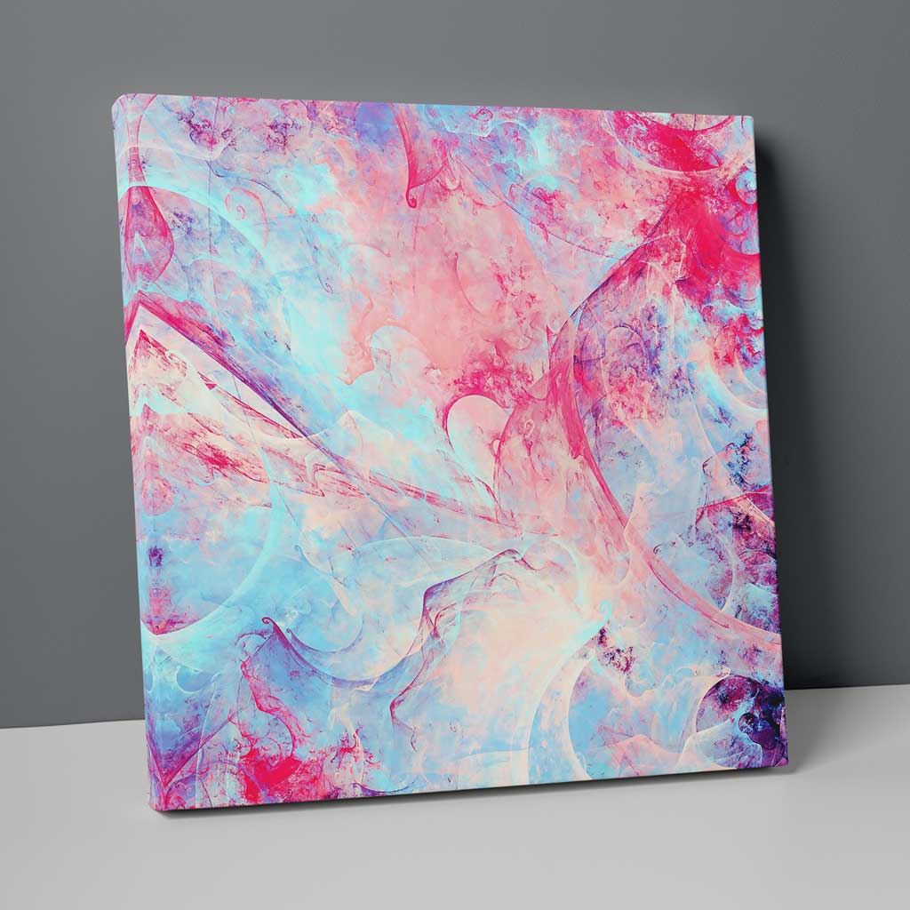 Abstract Fractal Pink Blue Purple No. 1 Print on Canvas | Bowlift