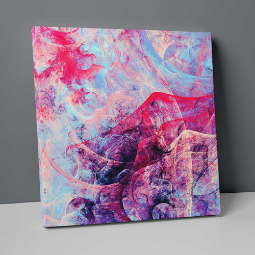 Abstract Fractal Pink Blue Purple No. 2 Print on Canvas | Bowlift