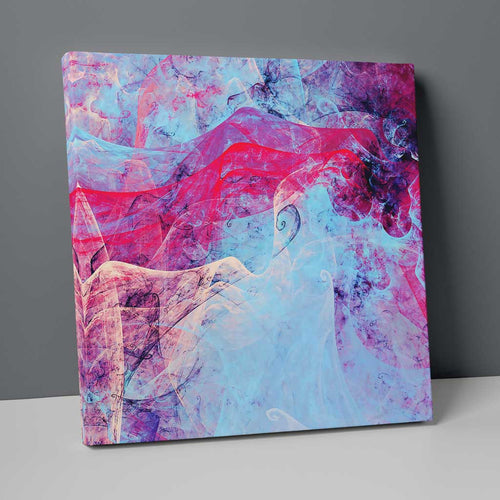 Abstract Fractal Pink Blue Purple No. 3 Print on Canvas | Bowlift