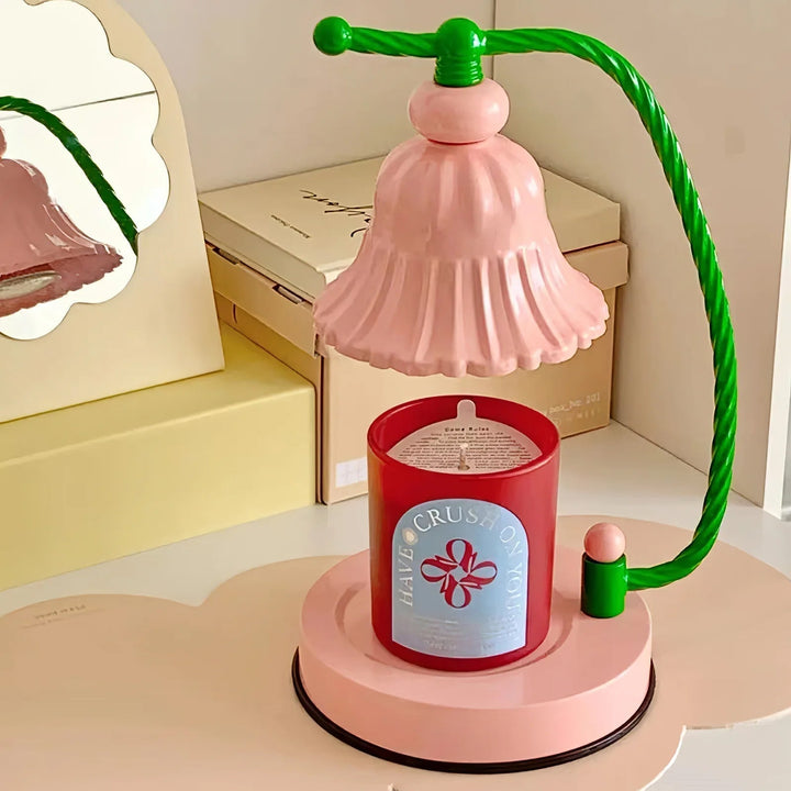 BowLift | BloomAura – Charming Pink Glass Table Lamp