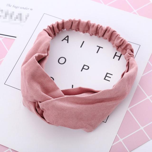 BowLift | Vintage Cross Knot Suede Headband