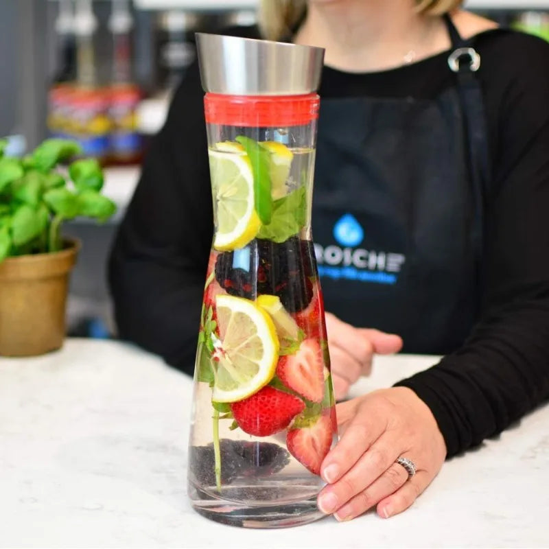 Pitcher With Lid Juice Clear Glass Drink Infused Glass Water Pitcher | Bowlift