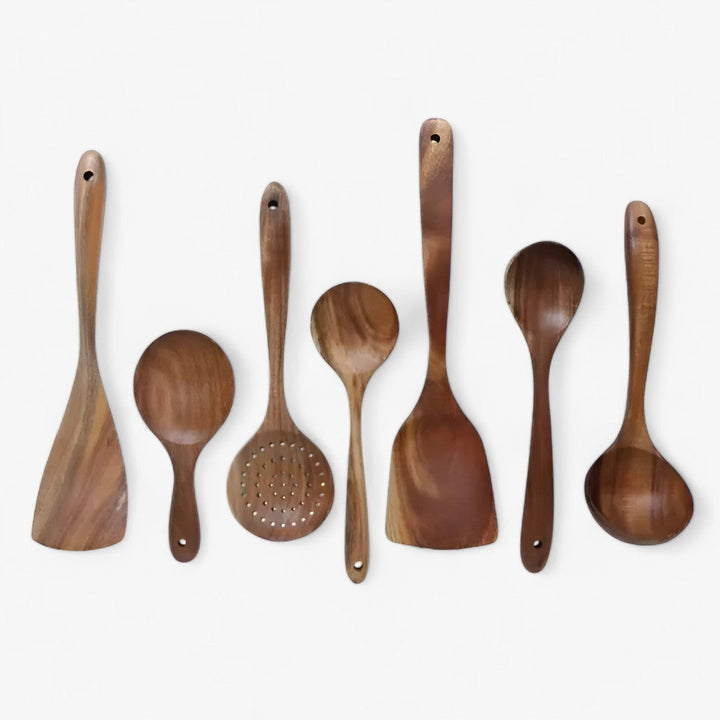 BowLift | Luxury Wooden Kitchen Utensil Set - For Elegant Cooking Experience