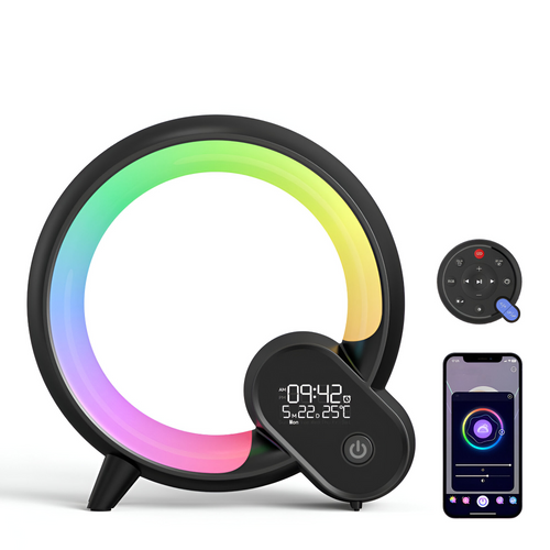 BowLift | 3-in-1 Bluetooth Speaker and Alarm Clock Lamp - Lit Lamp Good Gifts for New Home