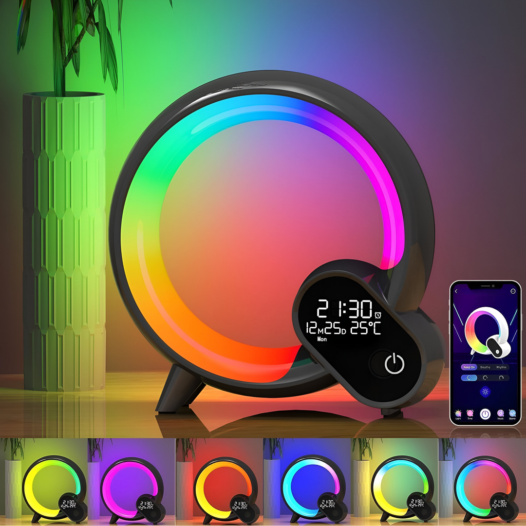 BowLift | 3-in-1 Bluetooth Speaker and Alarm Clock Lamp - Lit Lamp Good Gifts for New Home