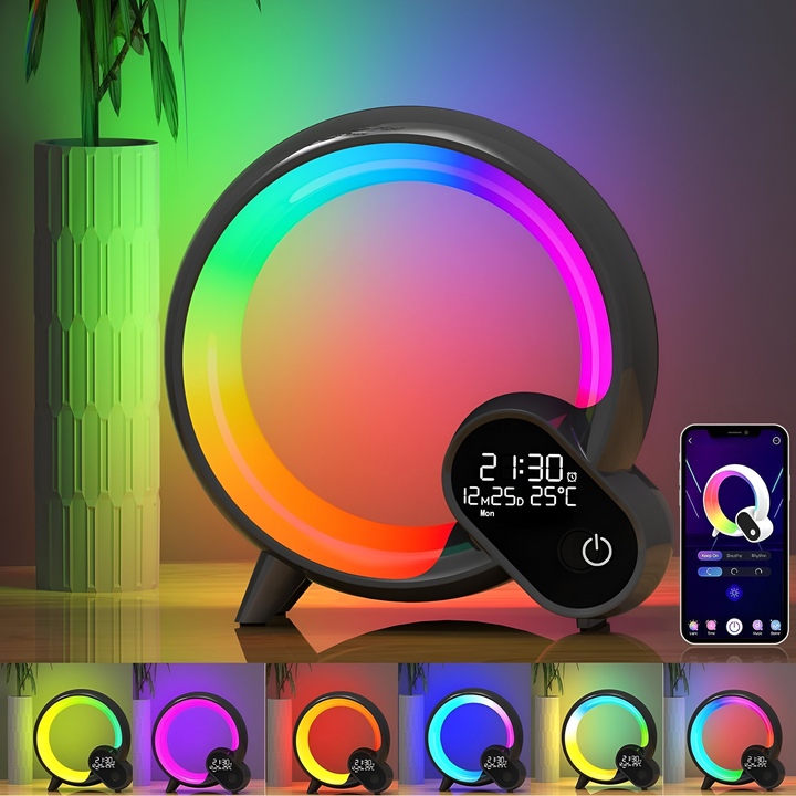 BowLift | 3-in-1 Bluetooth Speaker and Alarm Clock Lamp - Lit Lamp Good Gifts for New Home