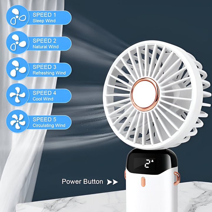BowLift | Powerful Handheld Fan – Rechargeable Mini Fan for Instant Cooling