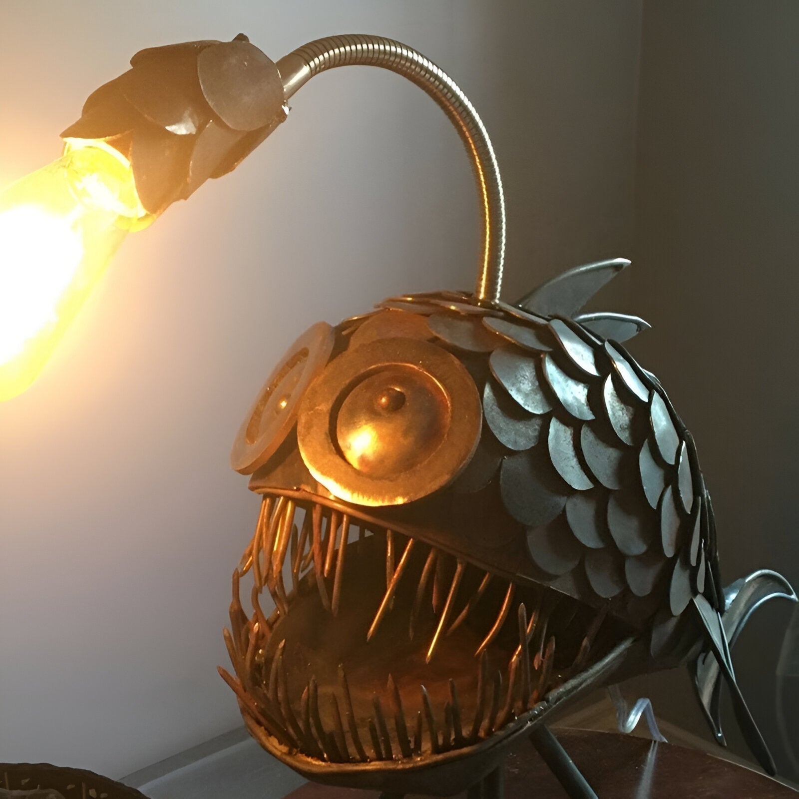 BowLift | Steampunk Angler Fish Lamp – Cool & Unusual Floor Lamp for Your Home