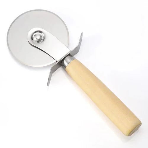 Pizza Cutter Wooden Handle Pastry Dough Cutter Cutting Wheel Slicer | Bowlift