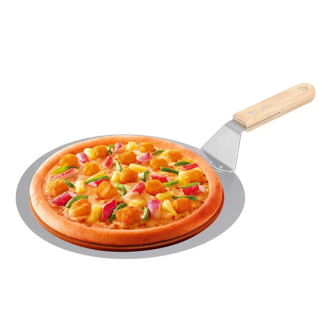 Pizza Shovel Pastry Tools Stainless Steel Wooden Handle Peel Round | Bowlift