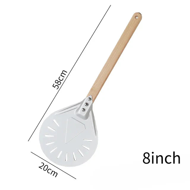 Pizza Shovel Turning Paddle Round Pizza Tool Wooden Handle Nonstick | Bowlift