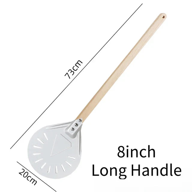Pizza Shovel Turning Paddle Round Pizza Tool Wooden Handle Nonstick | Bowlift