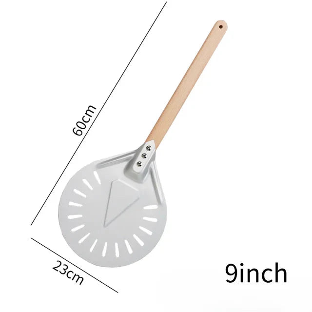 Pizza Shovel Turning Paddle Round Pizza Tool Wooden Handle Nonstick | Bowlift