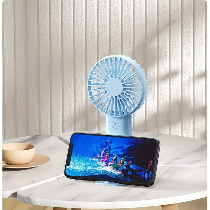 1pc USB Handheld Mini Fan - Portable Electric Fan For Home, Office, And Travel - Rechargeable Battery Operated - Quiet And Powerful Cooling | Bowlift