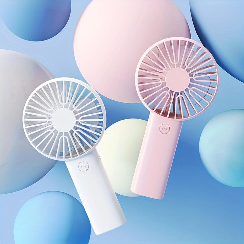 1pc USB Handheld Mini Fan - Portable Electric Fan For Home, Office, And Travel - Rechargeable Battery Operated - Quiet And Powerful Cooling | Bowlift