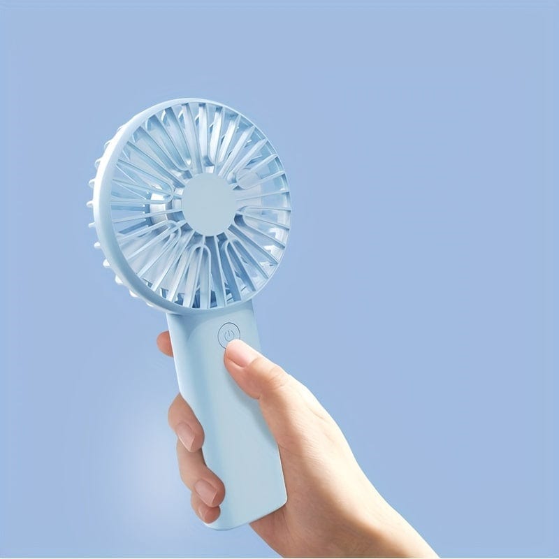 1pc USB Handheld Mini Fan - Portable Electric Fan For Home, Office, And Travel - Rechargeable Battery Operated - Quiet And Powerful Cooling | Bowlift